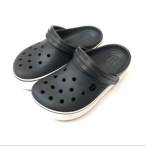 Crocs Black Hi Top with Strap Size 7